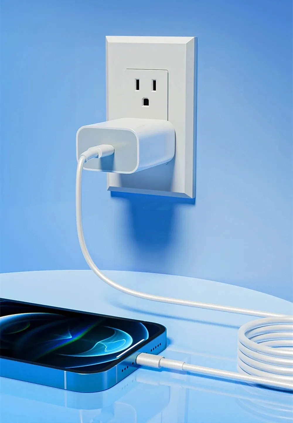 Câble PD de charge rapide 35 W pour Apple iPhone 14, 13 Pro Max, 11, 12 mini, X, XR, XS Max, 7, 8 Plus, USB-C à USB-C, ligne rapide, 1 m, 2 m 6