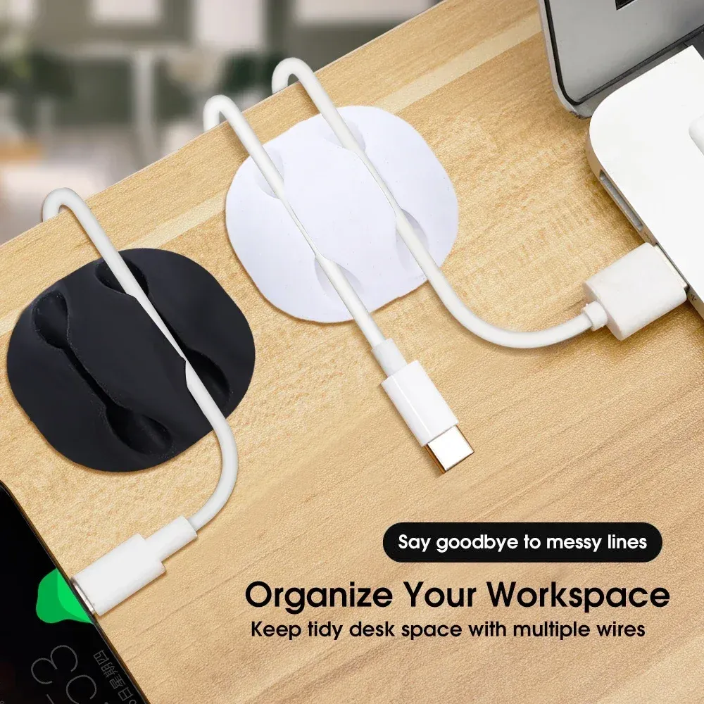 Clips de câble adhésifs pour la gestion des câbles USB