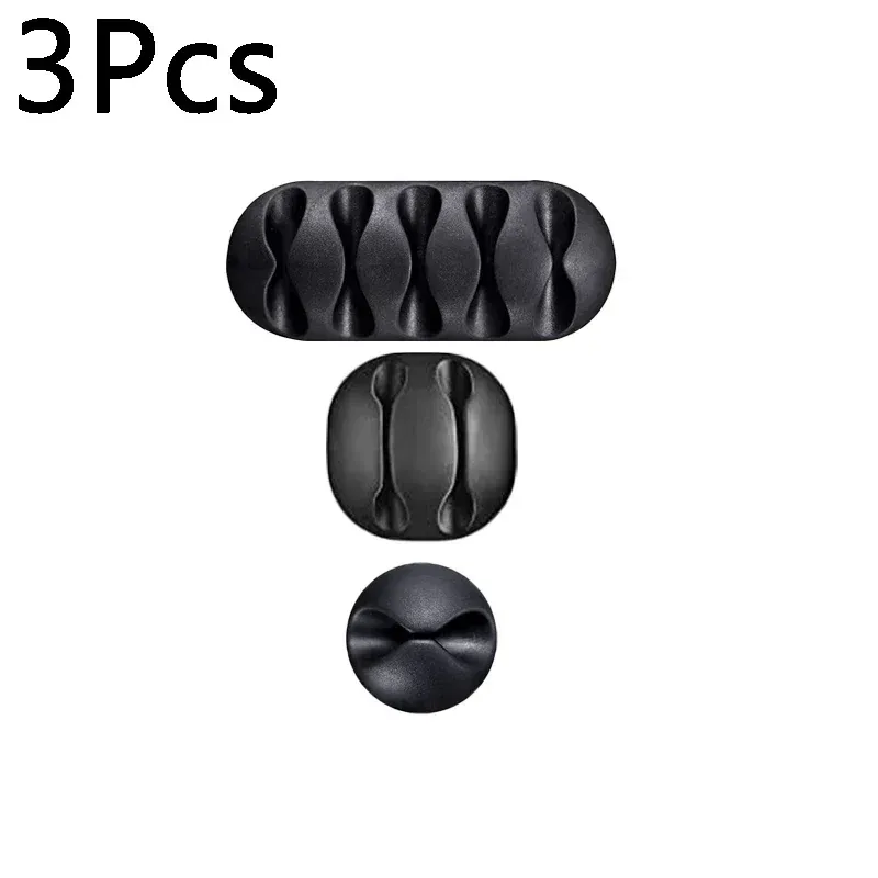 Clips adhésifs en silicone pour câbles, organisateurs de bureau, supports de câbles USB et écouteurs 8