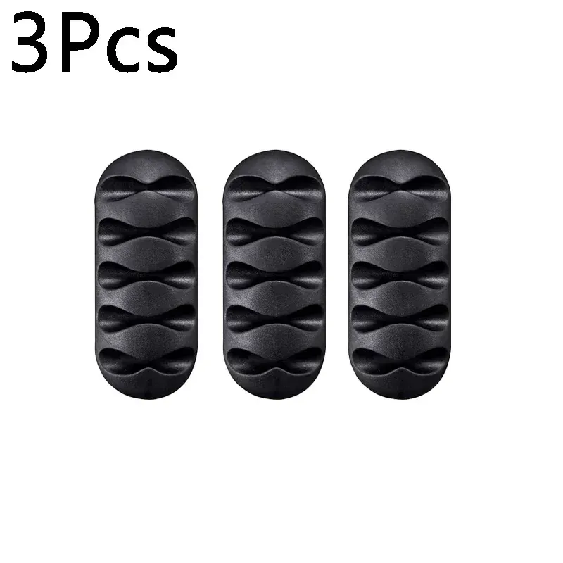 Clips adhésifs en silicone pour câbles, organisateurs de bureau, supports de câbles USB et écouteurs 16