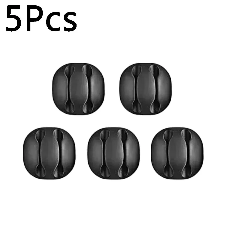 Clips adhésifs en silicone pour câbles, organisateurs de bureau, supports de câbles USB et écouteurs 12