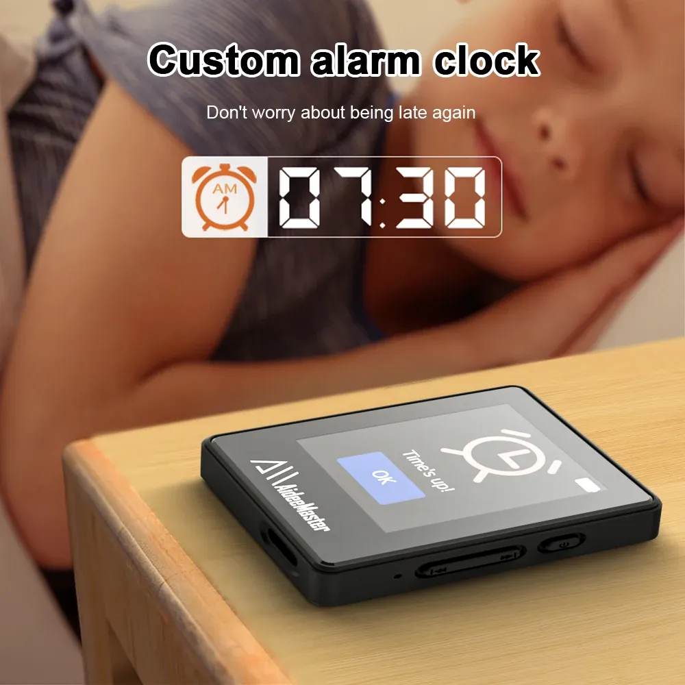 Lecteur MP3 portable Bluetooth 5.0 avec haut-parleur stéréo, lecteur vidéo MP4, fonction e-book et enregistreur 4