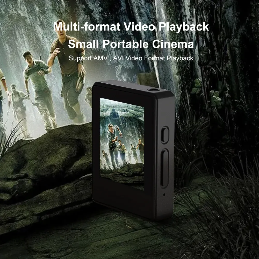 Lecteur MP3 portable Bluetooth 5.0 avec haut-parleur stéréo, lecteur vidéo MP4, fonction e-book et enregistreur 5