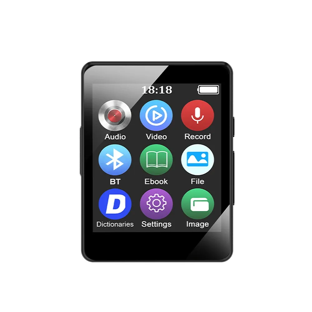 Lecteur MP3 portable Bluetooth 5.0 avec haut-parleur stéréo, lecteur vidéo MP4, fonction e-book et enregistreur 7