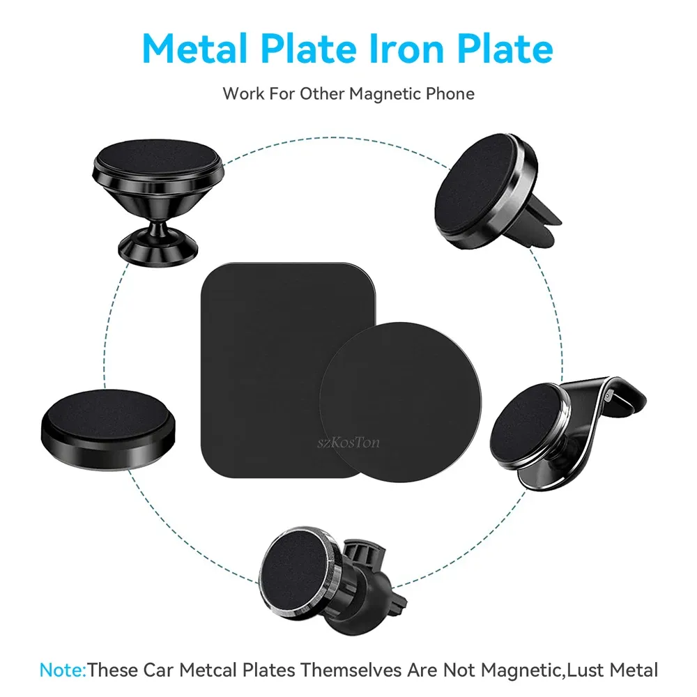Plaque métallique pour support de téléphone de voiture, vue 6