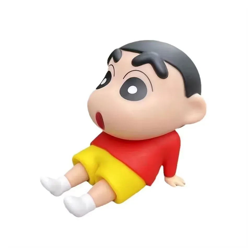 Support de téléphone Kawaii Crayon Shin-Chan, ornement de bureau, figurine d'anime, mini figurine GK, jouet décoratif, cadeau pour fille 8