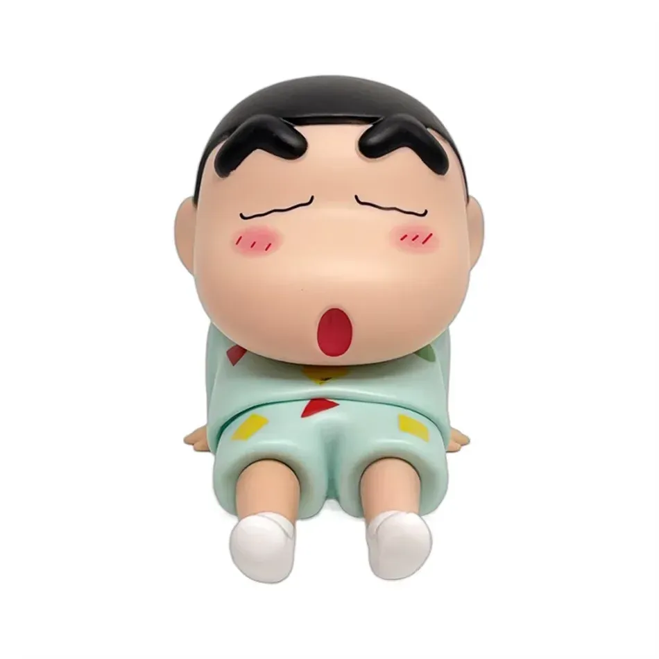 Support de téléphone Kawaii Crayon Shin-Chan, ornement de bureau, figurine d'anime, mini figurine GK, jouet décoratif, cadeau pour fille 7