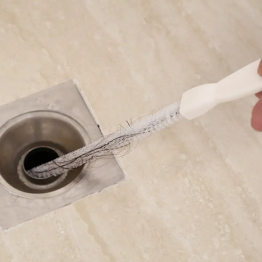 Brosse de dégorgement pour tuyaux, cuisine, salle de bains, évier, brosse de nettoyage de trop-plein, égouts flexibles, dissolvant de poils d'animaux, outils de nettoyage 6
