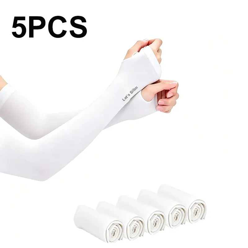Manchons de bras anti-UV pour homme et femme, lot de 3 ou 5 pièces, pour sports de plein air 8
