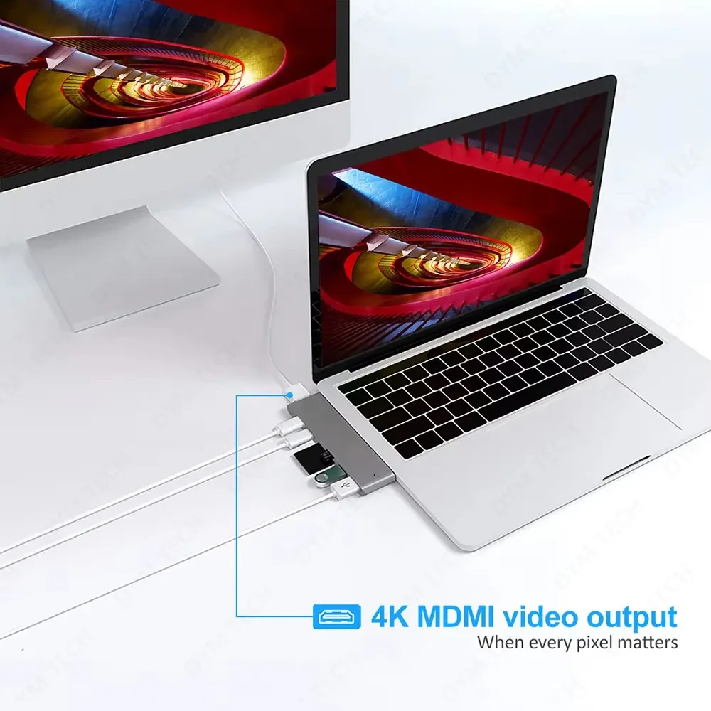 Hub USB-C dans un cadre de travail moderne