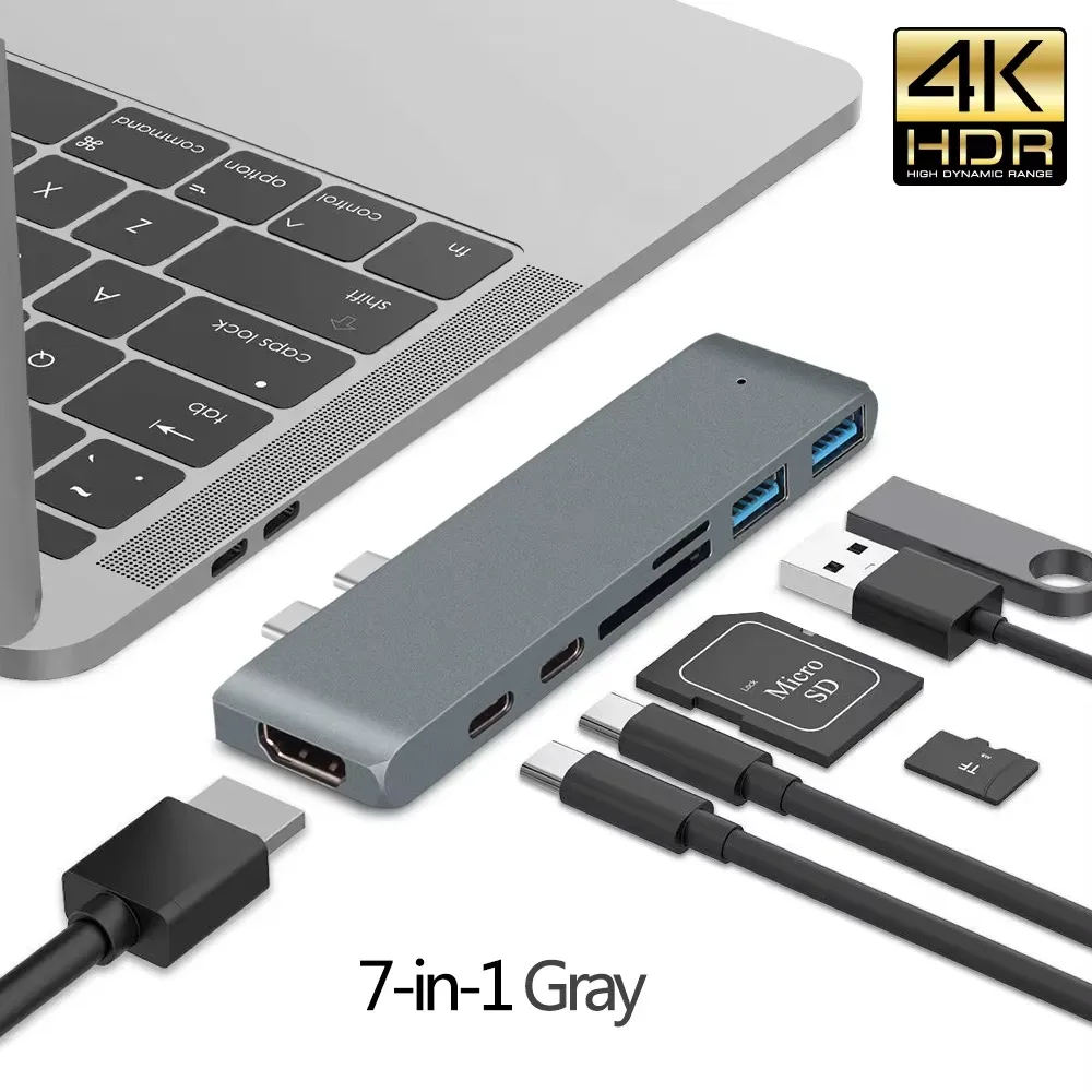 Hub USB-C premium pour MacBook, vue d'ensemble du design