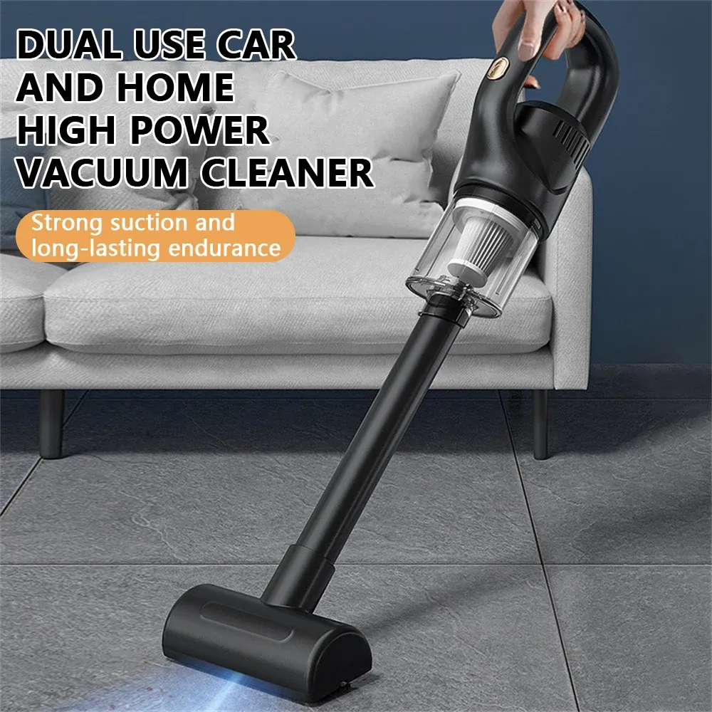 Aspirateur à main sans fil rechargeable 50000 Pa pour voiture, maison et animaux, mini aspirateur automatique 2