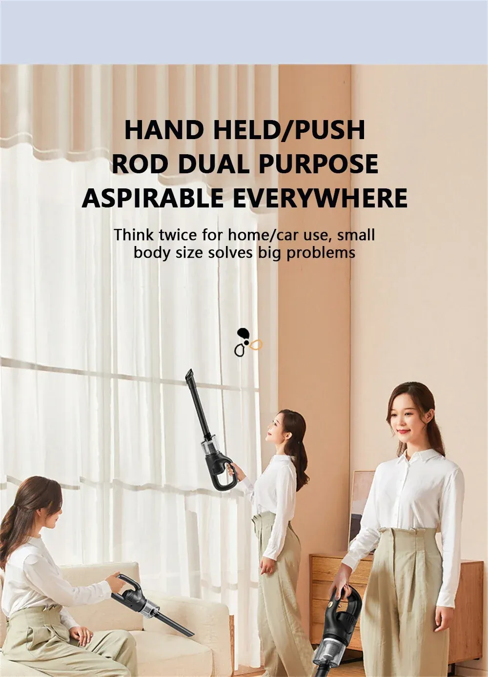 Aspirateur à main sans fil, nettoyage de l'habitacle