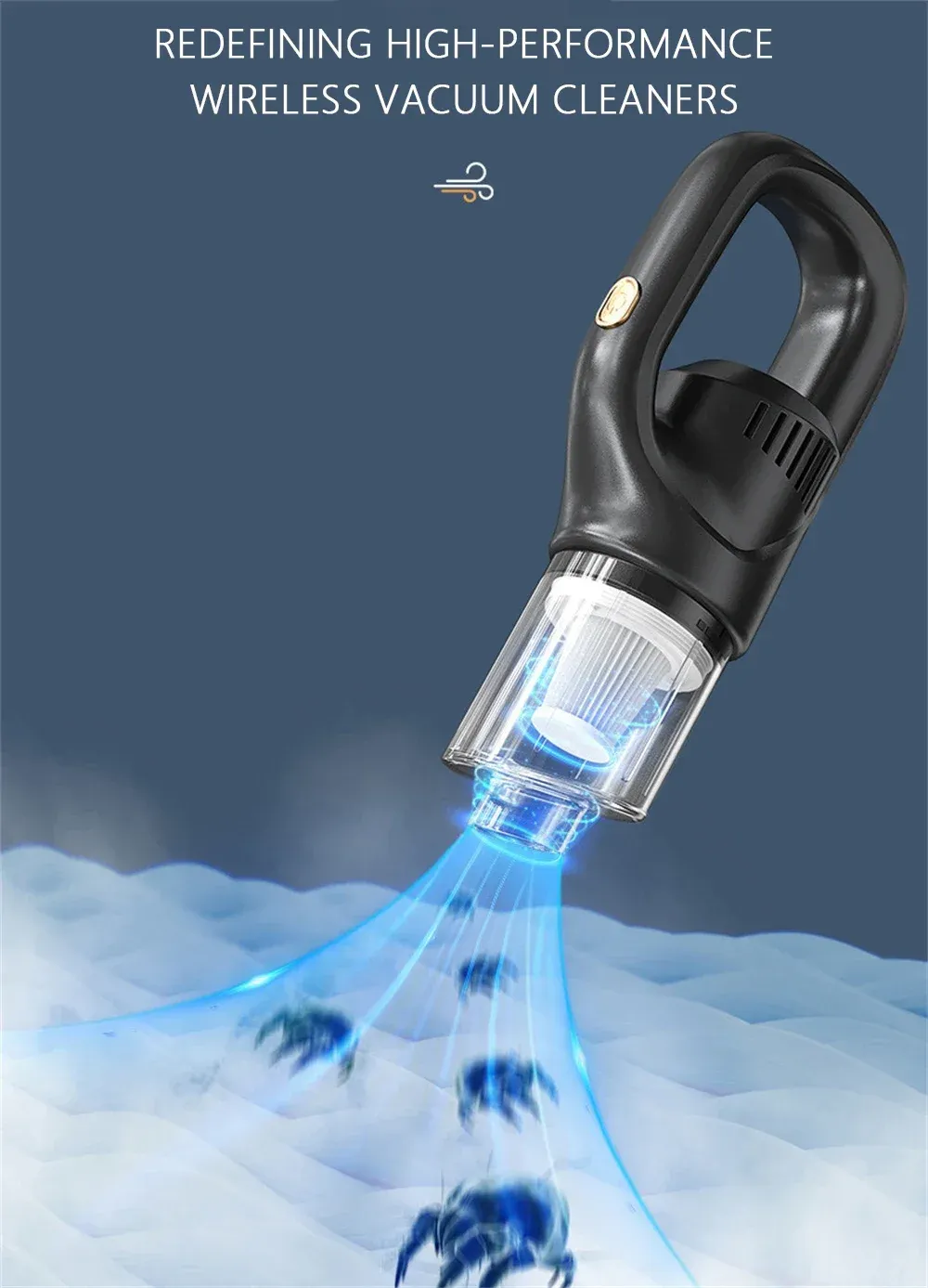 Aspirateur à main sans fil, finitions