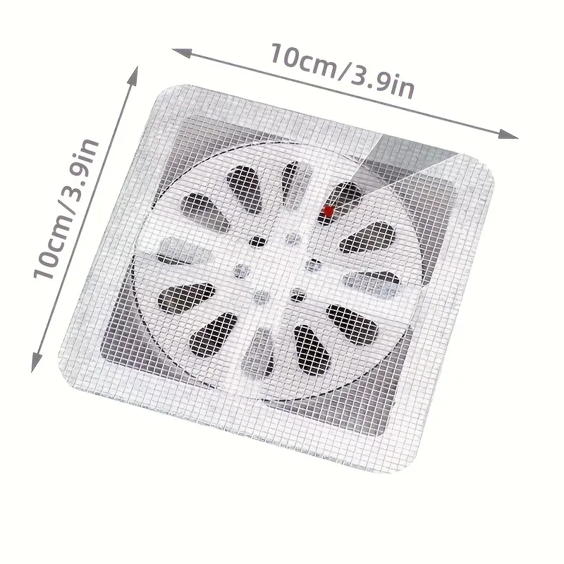 Lot de 50 filtres de drain jetables et auto-adhésifs en maille, étanches, pour douche, salle de bain et cuisine 4
