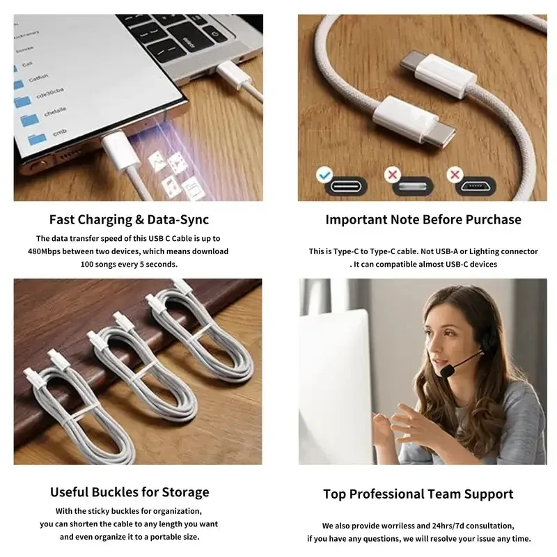 Câble USB-C à charge rapide, présentation finale