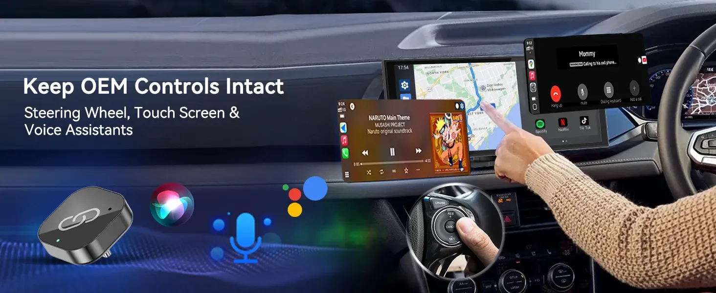 Fonctionnalités de l'adaptateur CarPlay sans fil