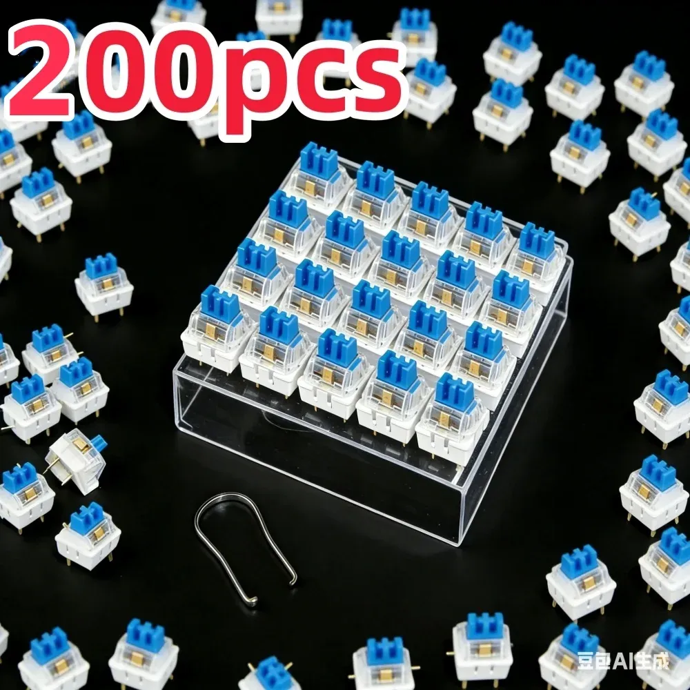 Interrupteurs de clavier en plastique à 3 broches, lot de 10, 50 ou 200 pièces, pour remplacement de touches 10