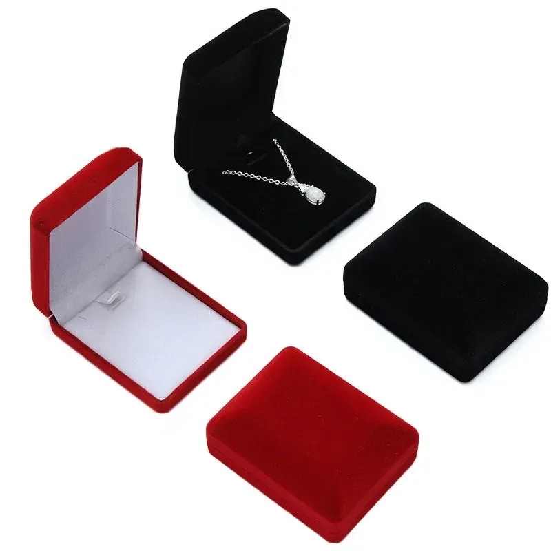 Boîte à colliers en velours, organisateur de bijoux 2