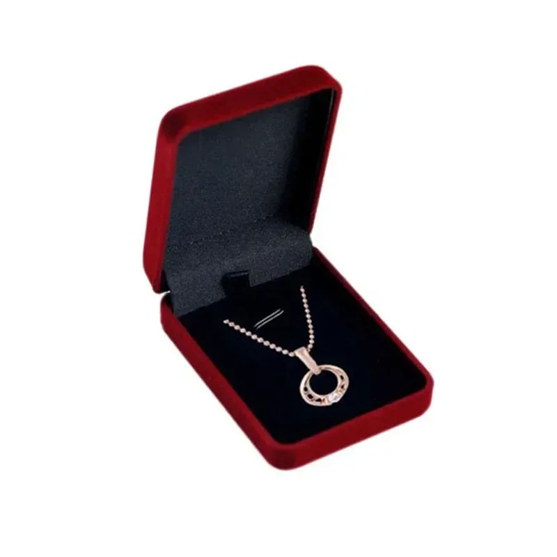 Boîte à colliers en velours, organisateur de bijoux 8