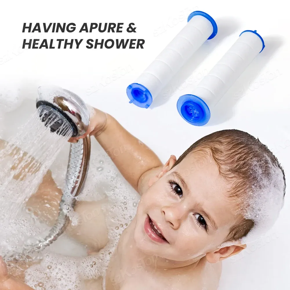 Filtre de douche en coton vue de près