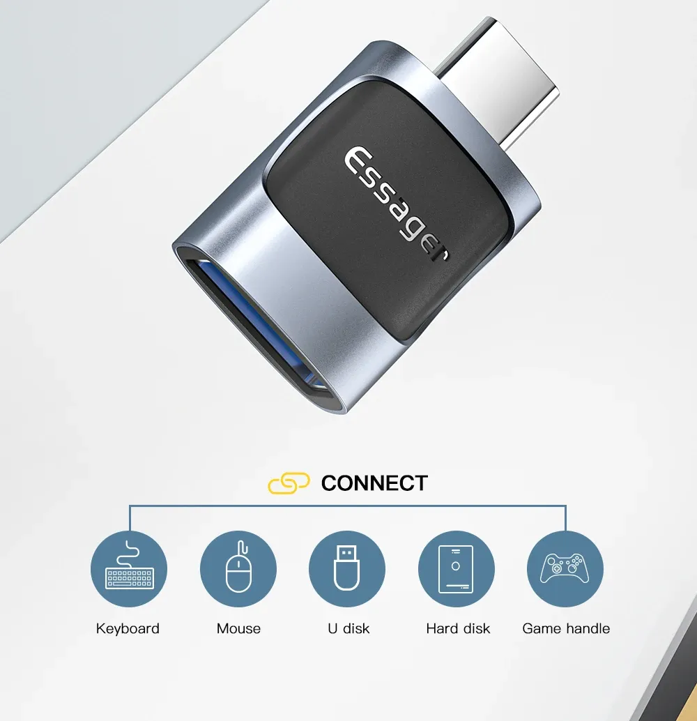 Adaptateur OTG Essager en situation