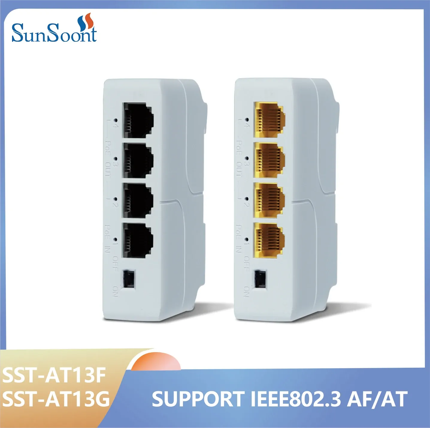 Rallonge PoE à 3 ports 10/100/1000 Mbps, répéteur de commutateur réseau 1 vers 3 avec IEEE 802.3af, Plug & Play, pour commutateur PoE, caméra IP et NVR