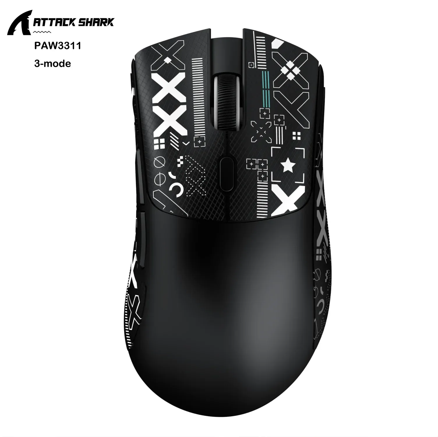 Souris de jeu sans fil Attack Shark R1/X11, 18 000 DPI, capteur PAW3311, ergonomique et légère, tri-mode Bluetooth / 2,4 GHz / USB, pour PC et ordinateur portable 11