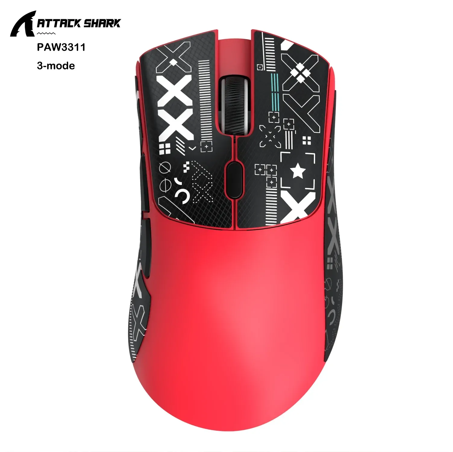 Souris de jeu sans fil Attack Shark R1/X11, 18 000 DPI, capteur PAW3311, ergonomique et légère, tri-mode Bluetooth / 2,4 GHz / USB, pour PC et ordinateur portable 9