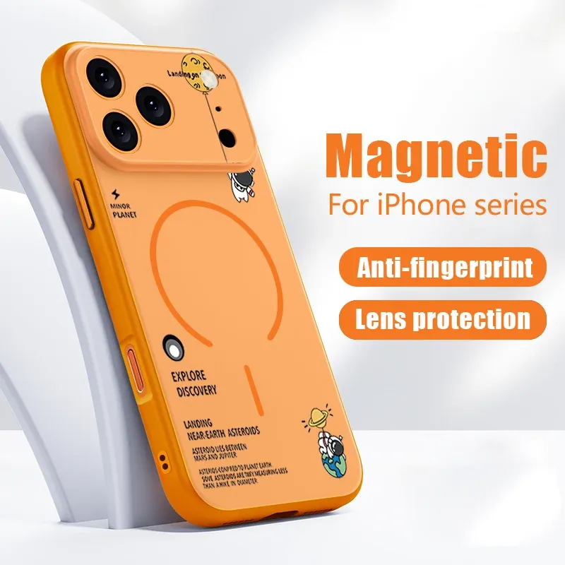 Coque astronaute en apesanteur pour iPhone 17 Pro Max, compatible MagSafe, finition effet peau 2