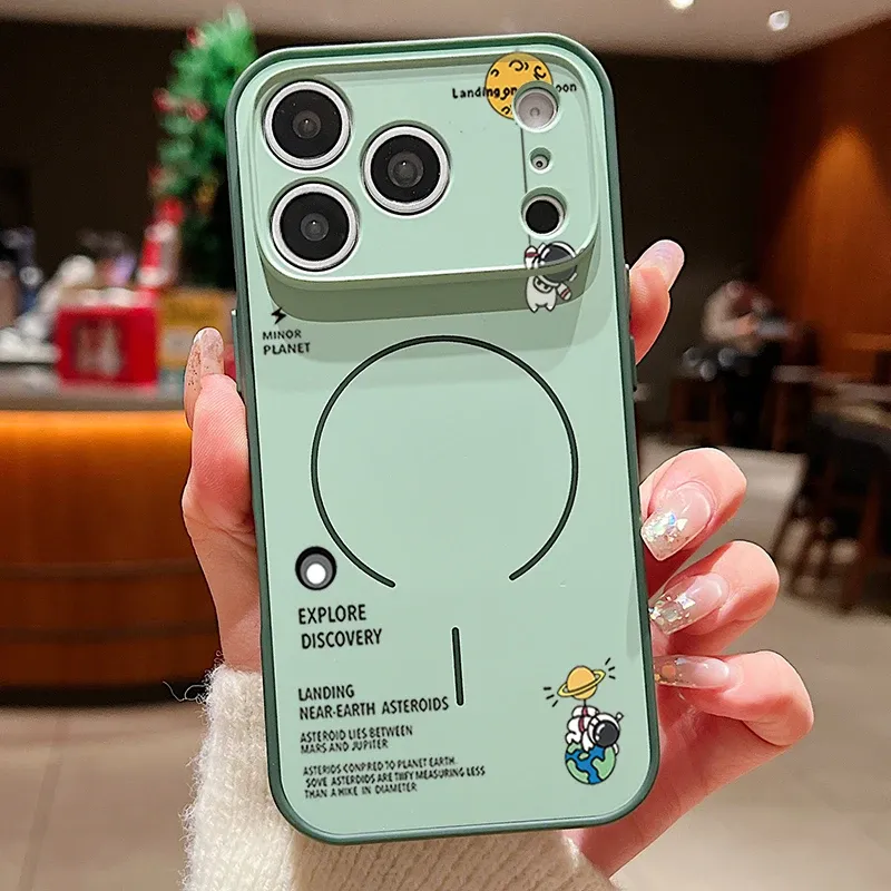 Coque astronaute en apesanteur pour iPhone 17 Pro Max, compatible MagSafe, finition effet peau 10