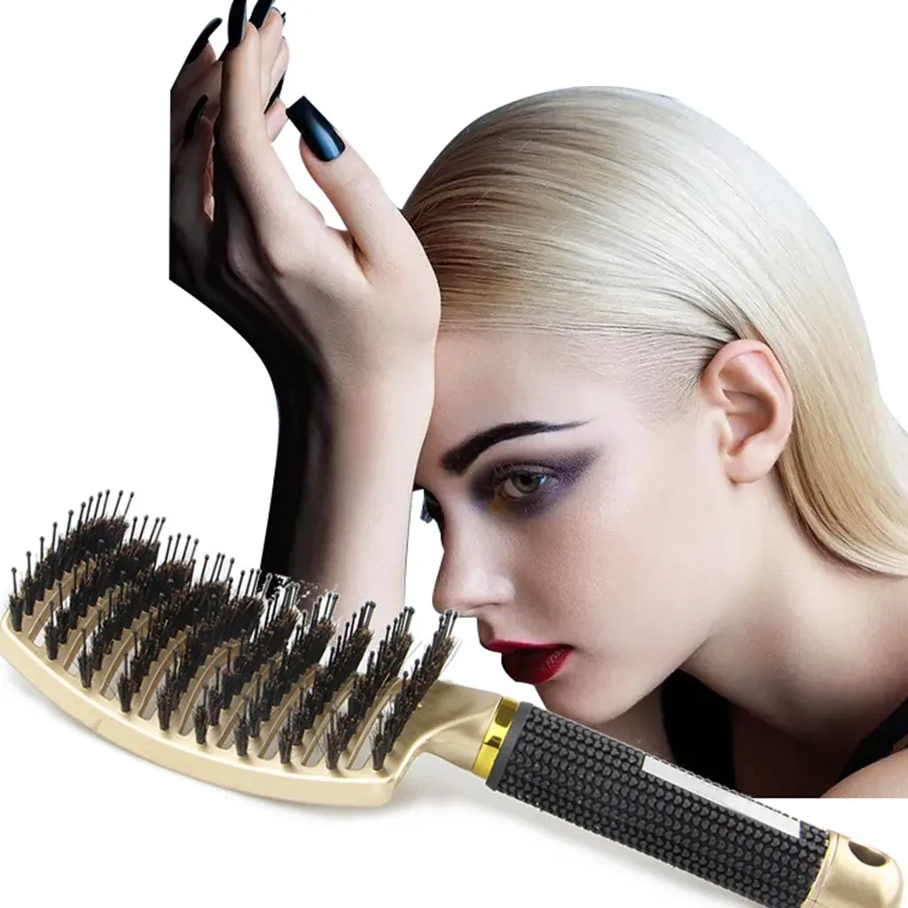 Brosse à cheveux en nylon, détail du design