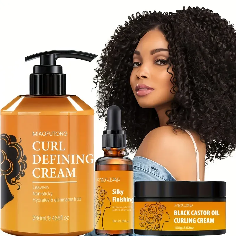 Lot de 3 Lotions Coiffantes pour Cheveux Bouclés – Soin Hydratant pour Boucles Ondulées 8