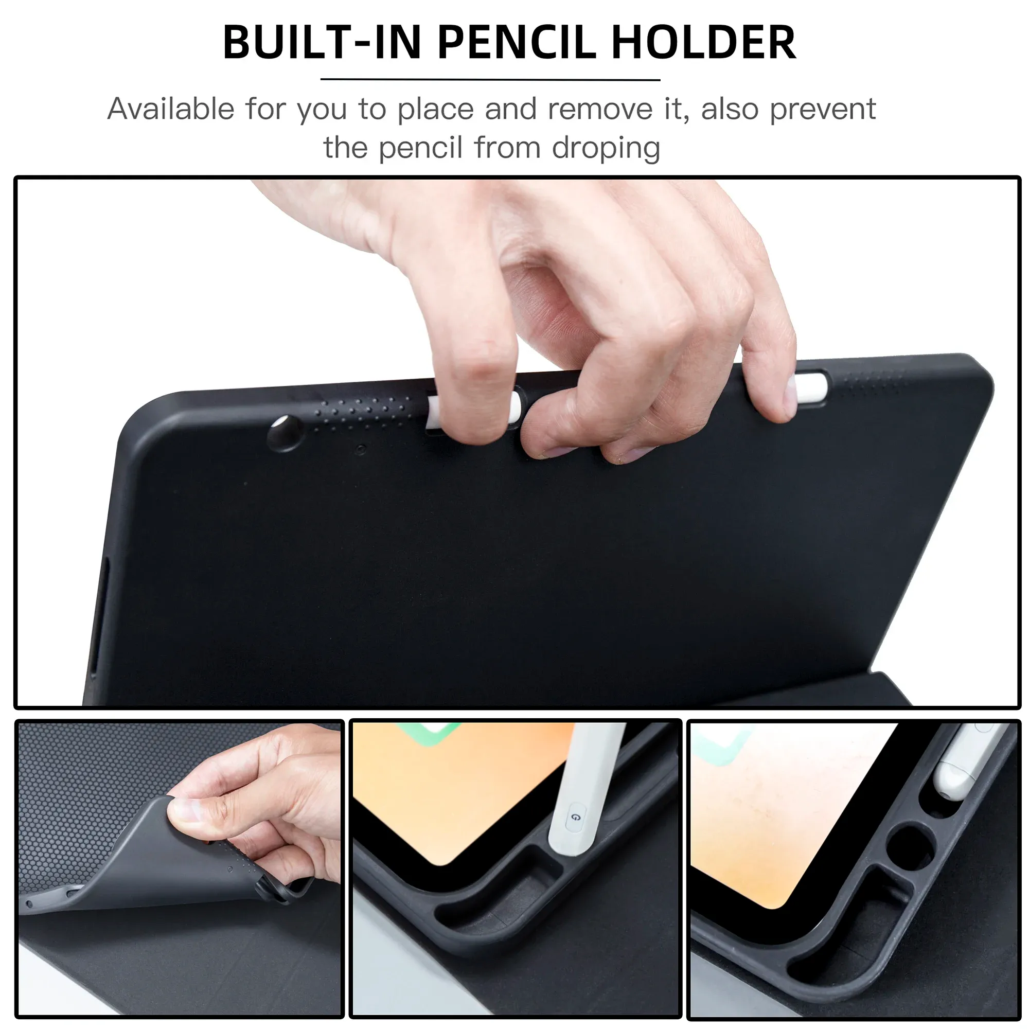 Clavier magique et souris sans fil avec étui pour iPad 9e génération, iPad 10,2" (7e et 8e génération), iPad Pro 11" M4, iPad Air M3 et iPad Air (10e, 5e et 4e génération) 5