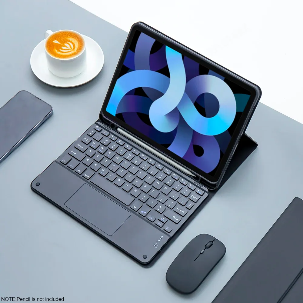 Clavier magique et souris sans fil avec étui pour iPad 9e génération, iPad 10,2" (7e et 8e génération), iPad Pro 11" M4, iPad Air M3 et iPad Air (10e, 5e et 4e génération) 14