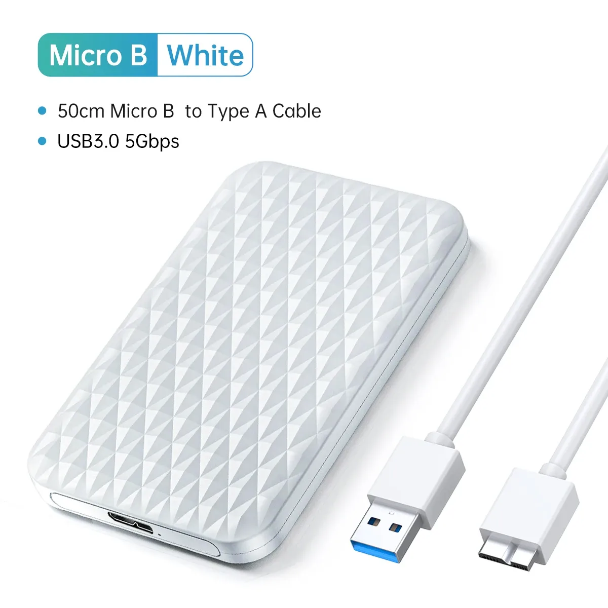 ORICO Boîtier de disque dur SATA vers USB 3.0, 2,5 pouces, USB-C, pour SSD 7-9,5 mm, compatible UASP 13