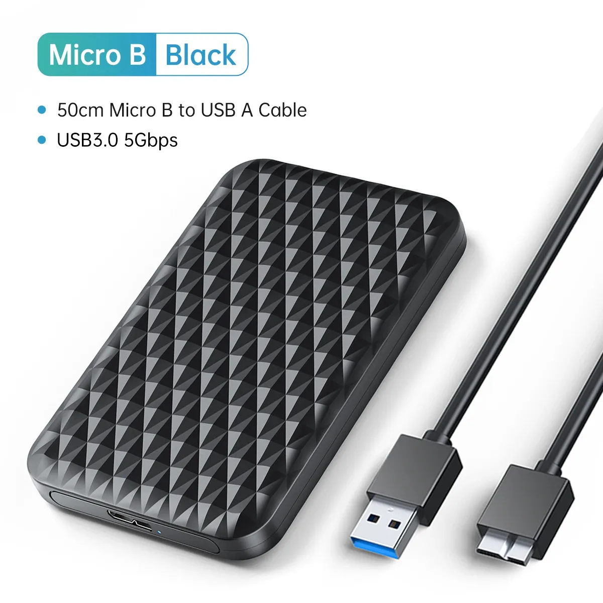 ORICO Boîtier de disque dur SATA vers USB 3.0, 2,5 pouces, USB-C, pour SSD 7-9,5 mm, compatible UASP 24