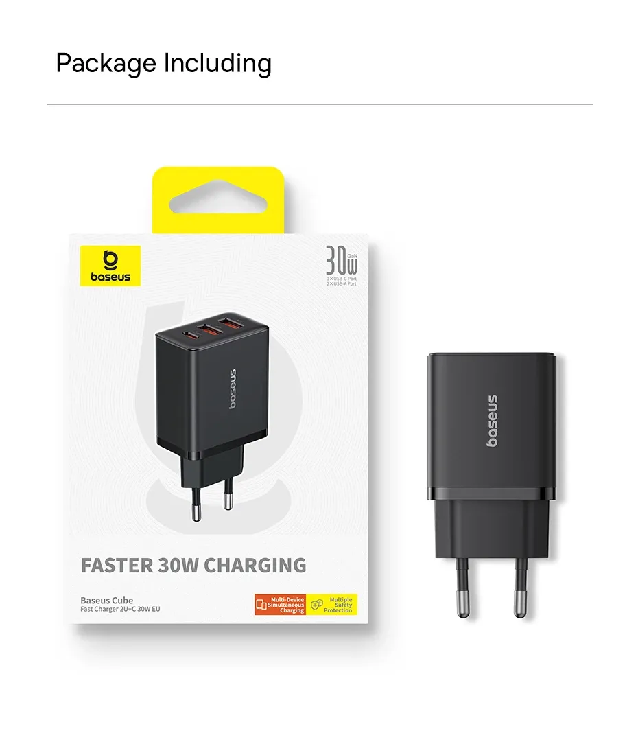 Chargeur Baseus sur un bureau