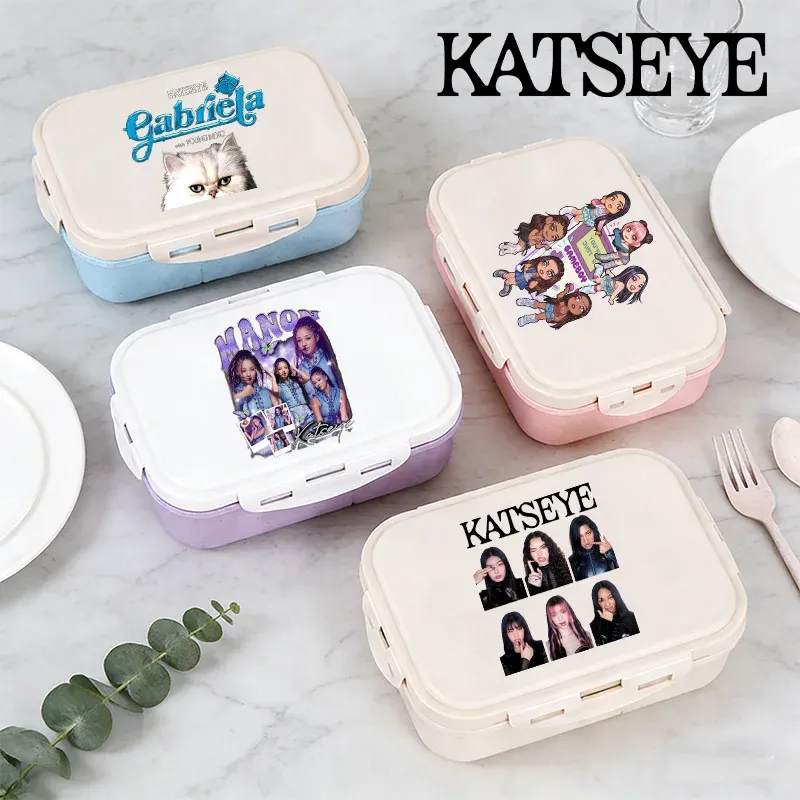Katseye – Boîte à déjeuner Bento, contenant de stockage alimentaire imprimé K-pop Manon, boîte à déjeuner pour l'école et le bureau, chauffe-plat pour pique-nique, cadeau d'anniversaire pour filles - Image 1