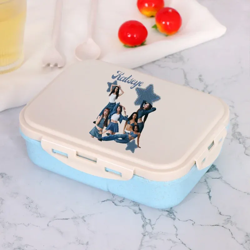 Katseye – Boîte à déjeuner Bento, contenant de stockage alimentaire imprimé K-pop Manon, boîte à déjeuner pour l'école et le bureau, chauffe-plat pour pique-nique, cadeau d'anniversaire pour filles 2