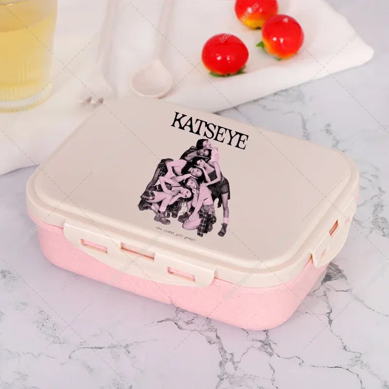 Katseye – Boîte à déjeuner Bento, contenant de stockage alimentaire imprimé K-pop Manon, boîte à déjeuner pour l'école et le bureau, chauffe-plat pour pique-nique, cadeau d'anniversaire pour filles 25
