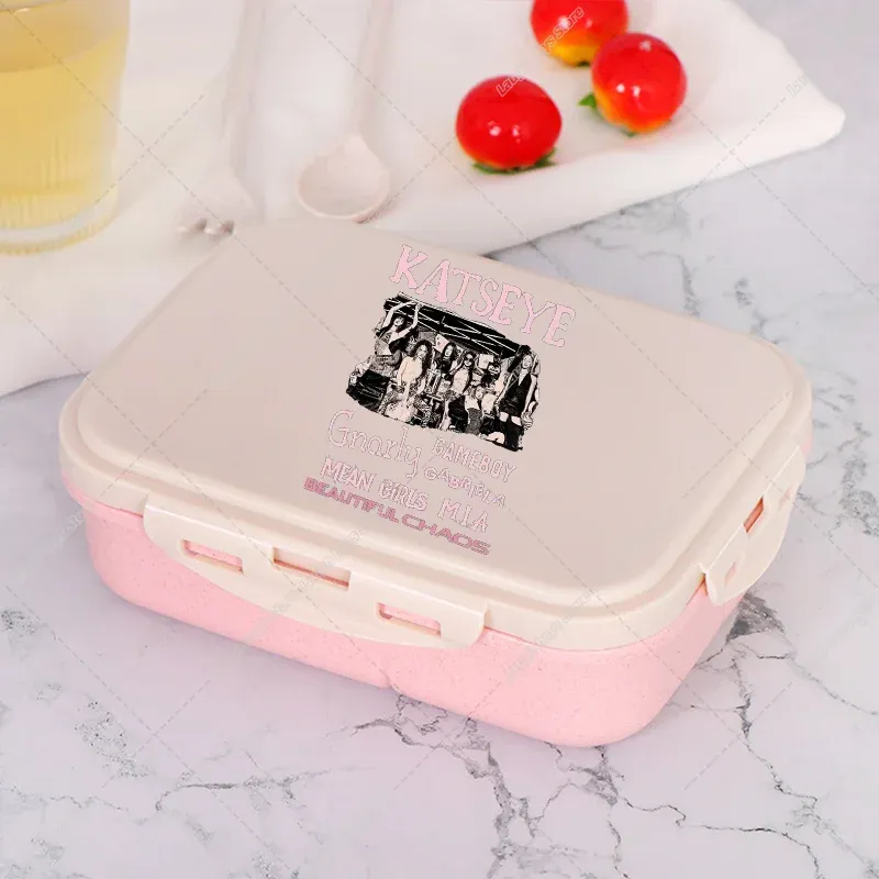 Katseye – Boîte à déjeuner Bento, contenant de stockage alimentaire imprimé K-pop Manon, boîte à déjeuner pour l'école et le bureau, chauffe-plat pour pique-nique, cadeau d'anniversaire pour filles 22