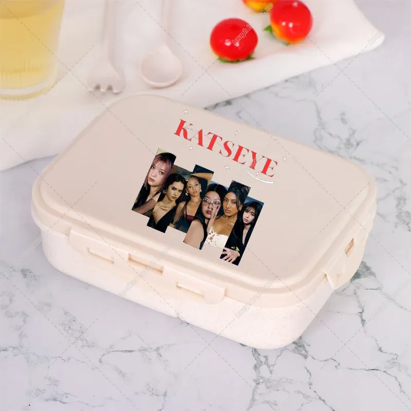 Katseye – Boîte à déjeuner Bento, contenant de stockage alimentaire imprimé K-pop Manon, boîte à déjeuner pour l'école et le bureau, chauffe-plat pour pique-nique, cadeau d'anniversaire pour filles 16