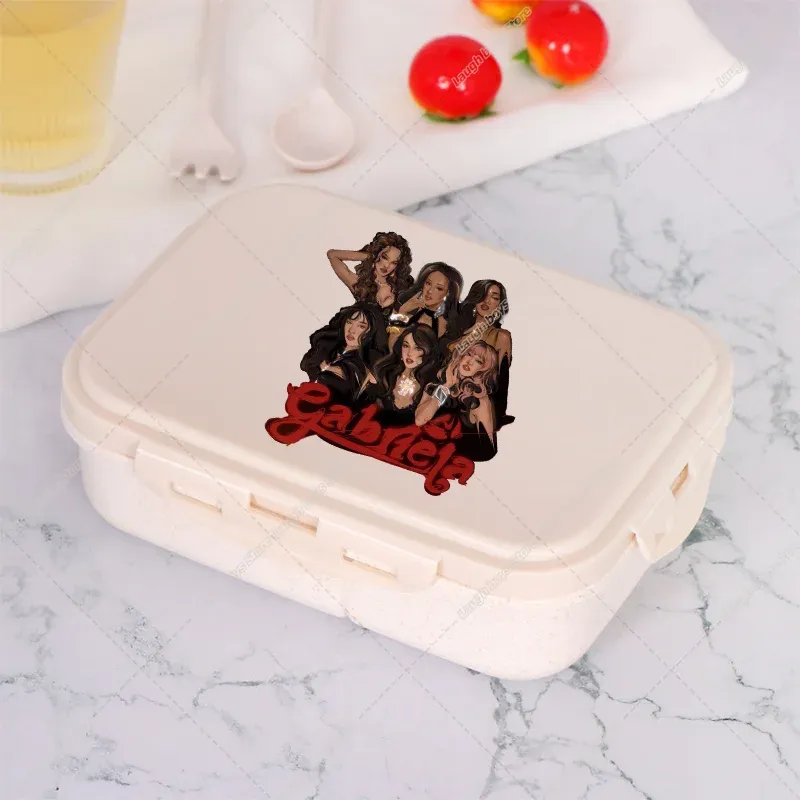 Katseye – Boîte à déjeuner Bento, contenant de stockage alimentaire imprimé K-pop Manon, boîte à déjeuner pour l'école et le bureau, chauffe-plat pour pique-nique, cadeau d'anniversaire pour filles 14
