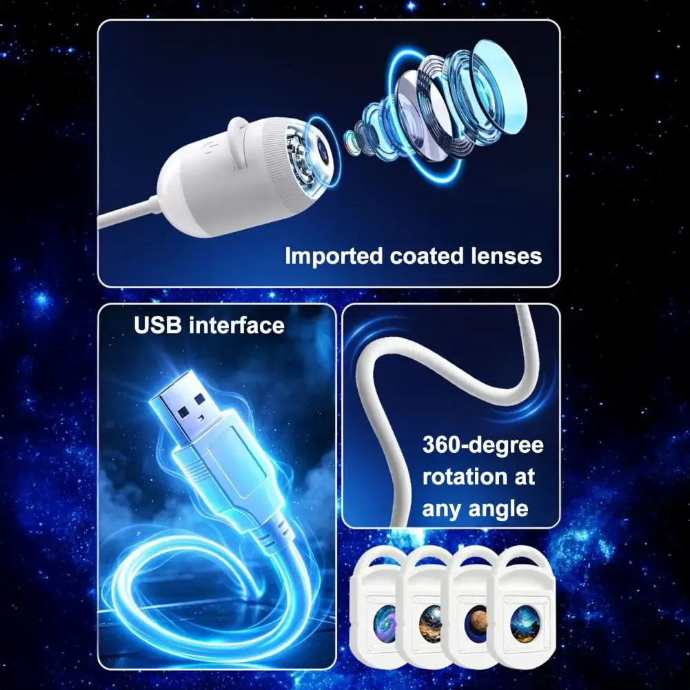 Ce titre est déjà en français. Voici une version plus propre et professionnelle :

Lampe projecteur USB ciel étoilé avec luminosité réglable, commande tactile, veilleuse et projecteur d'étoiles 2 en 1 4
