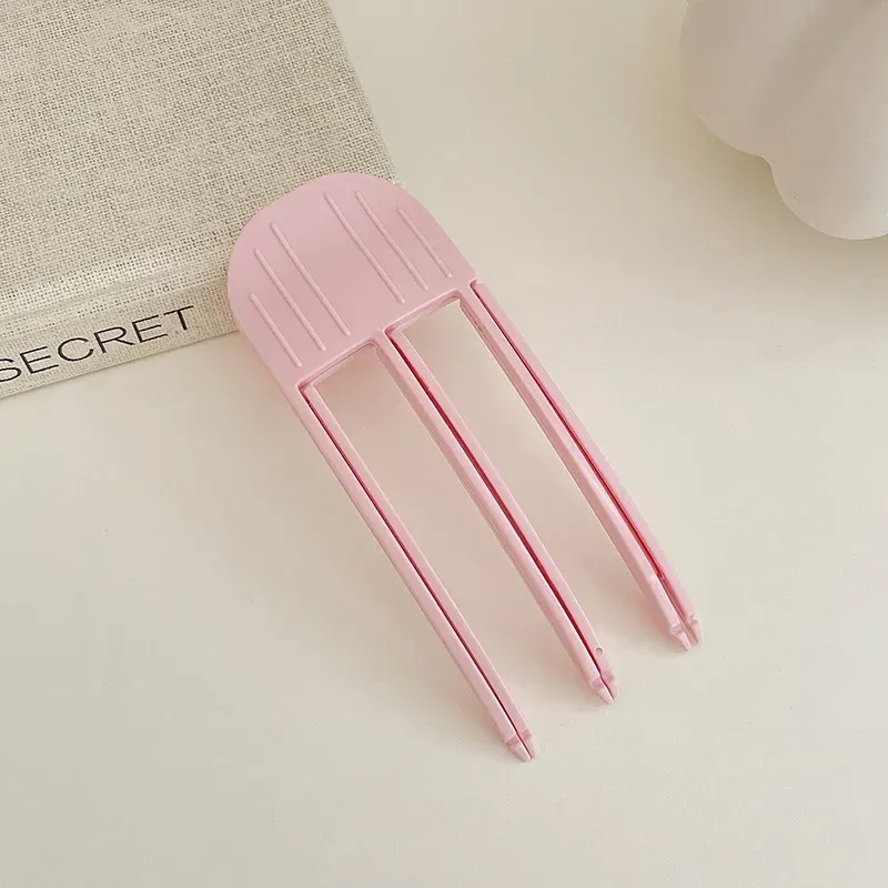 Peigne à pince pour racines volumineuses, lot de 2 (3 dents et 6 dents), peigne de coiffage paresseux, style haut de gamme, pour boucles, format portable, peigne sculptant le volume façon coréenne 11