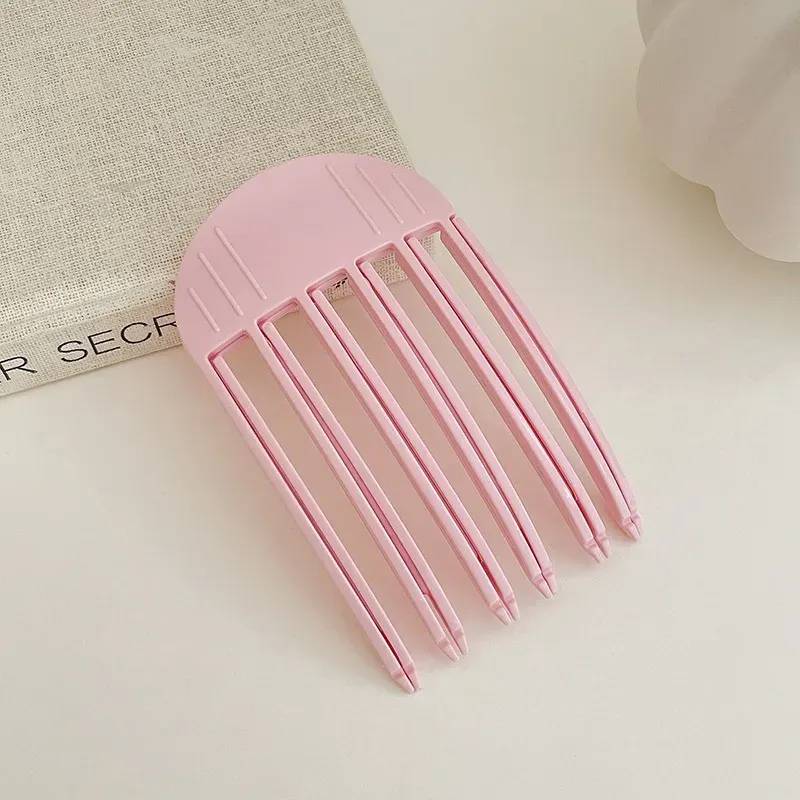 Peigne à pince pour racines volumineuses, lot de 2 (3 dents et 6 dents), peigne de coiffage paresseux, style haut de gamme, pour boucles, format portable, peigne sculptant le volume façon coréenne 12