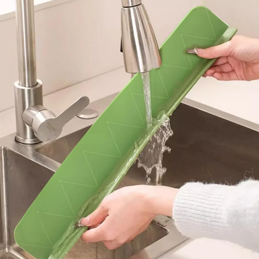 Barrière anti-éclaboussures en silicone pour évier avec ventouse, barrage antidérapant pour cuisine et vaisselle 2