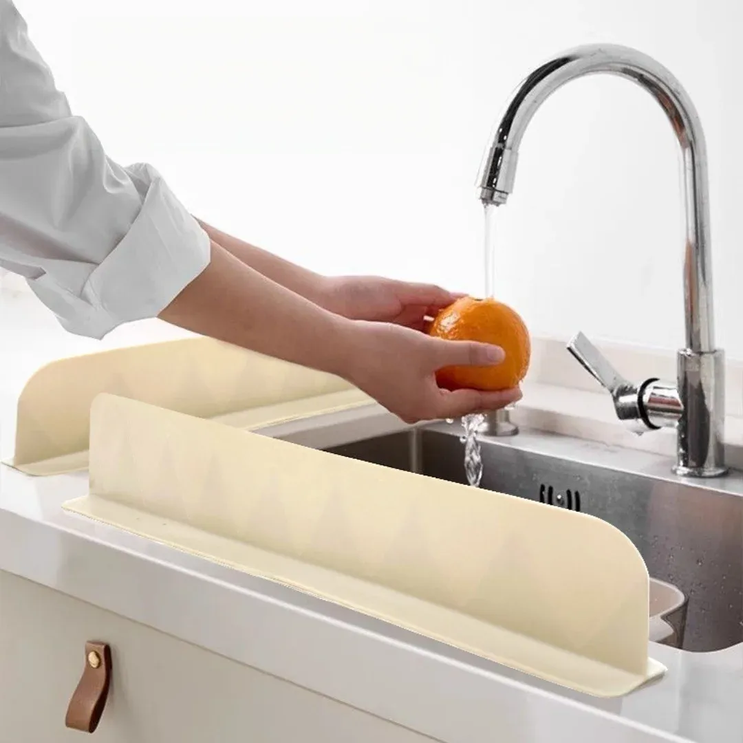 Barrière anti-éclaboussures en silicone pour évier avec ventouse, barrage antidérapant pour cuisine et vaisselle - Image 1