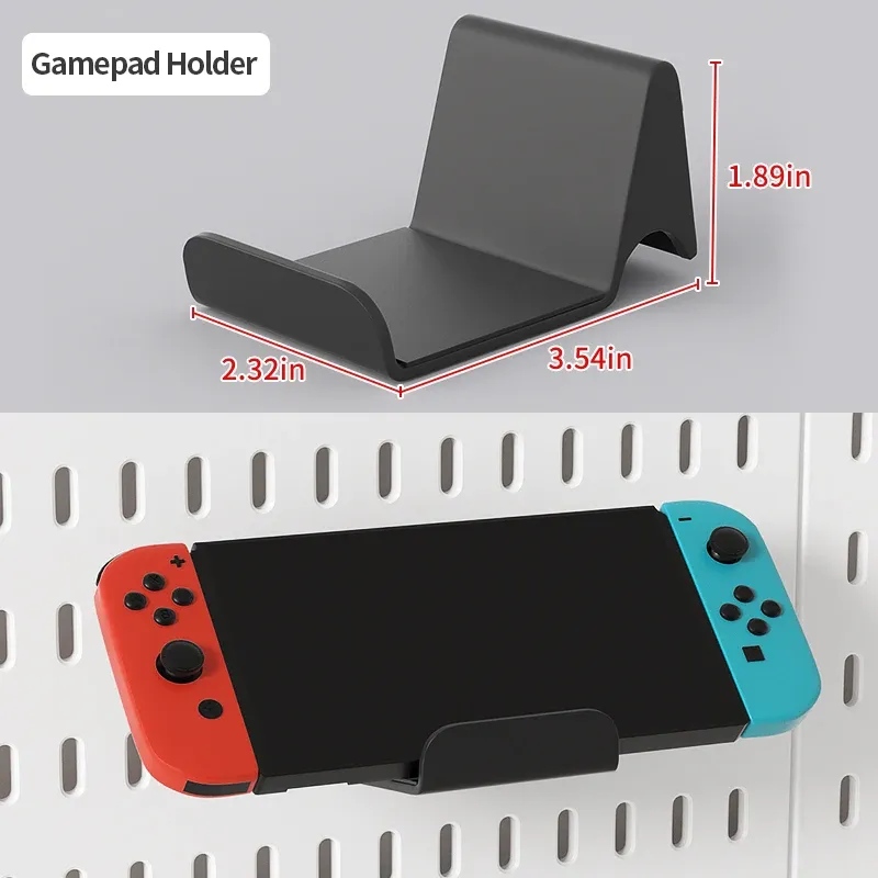 Panneau perforé sans perçage pour salle de jeu, organisateur mural pour manettes, support casque et clavier, rangement multifonction 50